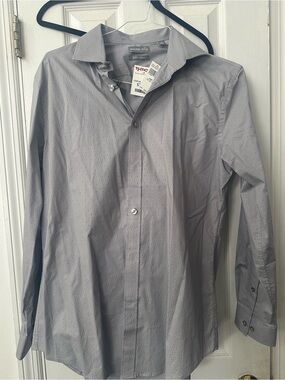 Michael Kors Men's Gray Microdot Dress Shirt